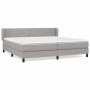 Box spring bed with light gray fabric mattress 200x200 cm by vidaXL, Beds and slatted bases - Ref: Foro24-3126189, Price: 596...
