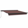 Toldo retráctil manual marrón 300x250 cm