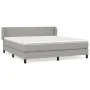 Box spring bed with light gray fabric mattress 160x200 cm by vidaXL, Beds and slatted bases - Ref: Foro24-3126093, Price: 486...