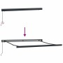 Toldo retráctil manual marrón 300x250 cm