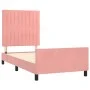 Estructura de cama con cabecero de terciopelo rosa 80x200 cm de vidaXL, Camas y somieres - Ref: Foro24-3125848, Precio: 143,1...