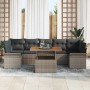 Conjunto de sofá de jardín Manual 8 pcs Gris 100 x 55 x 73 cm