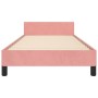 Pink velvet bed frame with headboard 80x200 cm by vidaXL, Beds and slatted bases - Ref: Foro24-3125848, Price: 146,60 €, Disc...