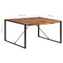 Mesa de comedor de madera maciza 140x140x75 cm