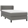 Box spring bed with dark gray fabric mattress 100x200 cm by vidaXL, Beds and slatted bases - Ref: Foro24-3126382, Price: 338,...