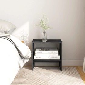 Bedside tables 2 pcs solid gray pine wood 40x30.5x40 cm by vidaXL, Nightstands - Ref: Foro24-808058, Price: 32,80 €, Discount: %