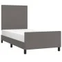 Bed frame with headboard gray synthetic leather 80x200 cm by vidaXL, Beds and slatted bases - Ref: Foro24-3125419, Price: 147...
