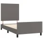 Bed frame with headboard gray synthetic leather 80x200 cm by vidaXL, Beds and slatted bases - Ref: Foro24-3125419, Price: 147...