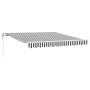 Toldo retráctil automático gris antracita y blanco 300x250 cm