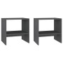 Bedside tables 2 pcs solid gray pine wood 40x30.5x40 cm by vidaXL, Nightstands - Ref: Foro24-808058, Price: 32,80 €, Discount: %