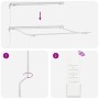 Toldo retráctil automático gris antracita y blanco 300x250 cm