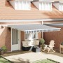 Toldo retráctil manual con luz LED antracita y blanco 400x300cm