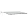 Toldo retráctil manual luz LED antracita y blanco 500x300 cm
