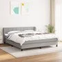 Box spring bed with light gray fabric mattress 180x200 cm by vidaXL, Beds and slatted bases - Ref: Foro24-3126261, Price: 542...