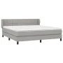 Box spring bed with light gray fabric mattress 180x200 cm by vidaXL, Beds and slatted bases - Ref: Foro24-3126261, Price: 542...