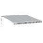Toldo retráctil automático gris antracita y blanco 400x350 cm
