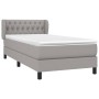 Cama box spring con colchón tela gris claro 90x200 cm de vidaXL, Camas y somieres - Ref: Foro24-3126453, Precio: 324,17 €, De...
