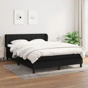 Box spring bed with black fabric mattress 140x200 cm by vidaXL, Beds and slatted bases - Ref: Foro24-3126247, Price: 472,66 €...