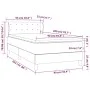 Box spring bed with dark brown fabric mattress 90x200 cm by vidaXL, Beds and slatted bases - Ref: Foro24-3126536, Price: 295,...