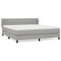 Box spring bed with light gray fabric mattress 160x200 cm by vidaXL, Beds and slatted bases - Ref: Foro24-3126253, Price: 488...