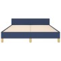 Bed frame with blue fabric headboard 140x190 cm by vidaXL, Beds and slatted bases - Ref: Foro24-3125136, Price: 246,91 €, Dis...