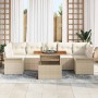 Conjunto de sofá de jardín 8 pcs beige y crema 100 x 55 x 73 cm