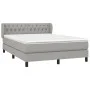 Box spring bed with light gray fabric mattress 140x190 cm by vidaXL, Beds and slatted bases - Ref: Foro24-3126477, Price: 466...