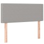 Cama box spring con colchón tela gris claro 80x200 cm