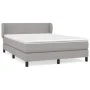 Box spring bed with light gray fabric mattress 140x190 cm by vidaXL, Beds and slatted bases - Ref: Foro24-3126077, Price: 467...