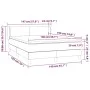 Box spring bed with light gray fabric mattress 140x190 cm by vidaXL, Beds and slatted bases - Ref: Foro24-3126077, Price: 467...