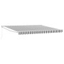 Toldo retráctil aluminio y tela gris antracita y blanco 4x3 m