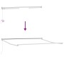 Toldo retráctil aluminio y tela gris antracita y blanco 4x3 m