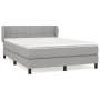 Box spring bed with light gray fabric mattress 140x200 cm by vidaXL, Beds and slatted bases - Ref: Foro24-3126245, Price: 438...