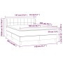 Box spring bed with light gray fabric mattress 140x200 cm by vidaXL, Beds and slatted bases - Ref: Foro24-3126245, Price: 448...