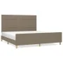 Bed frame with headboard in taupe gray fabric 180x200 cm by vidaXL, Beds and slatted bases - Ref: Foro24-3125077, Price: 249,...