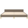 Bed frame with headboard in taupe gray fabric 180x200 cm by vidaXL, Beds and slatted bases - Ref: Foro24-3125077, Price: 229,...