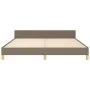 Bed frame with headboard in taupe gray fabric 180x200 cm by vidaXL, Beds and slatted bases - Ref: Foro24-3125077, Price: 249,...