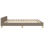 Bed frame with headboard in taupe gray fabric 180x200 cm by vidaXL, Beds and slatted bases - Ref: Foro24-3125077, Price: 229,...