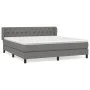 Boxspringbett mit dunkelgrauer Stoffmatratze 160x200 cm von vidaXL, Betten und Lattenroste - Ref: Foro24-3126494, Preis: 560,...