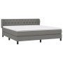 Boxspringbett mit dunkelgrauer Stoffmatratze 160x200 cm von vidaXL, Betten und Lattenroste - Ref: Foro24-3126494, Preis: 537,...