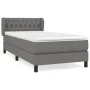 Box spring bed with dark gray fabric mattress 90x200 cm by vidaXL, Beds and slatted bases - Ref: Foro24-3126454, Price: 306,7...