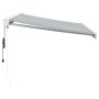 Toldo retráctil aluminio y tela antracita y blanco 3,5x2,5 m