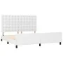 White synthetic leather headboard bed frame 160x200 cm by vidaXL, Beds and slatted bases - Ref: Foro24-3125580, Price: 237,47...