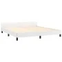 White synthetic leather headboard bed frame 160x200 cm by vidaXL, Beds and slatted bases - Ref: Foro24-3125580, Price: 237,47...