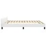 White synthetic leather headboard bed frame 160x200 cm by vidaXL, Beds and slatted bases - Ref: Foro24-3125580, Price: 237,47...
