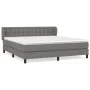 Box spring bed with dark gray fabric mattress 180x200 cm by vidaXL, Beds and slatted bases - Ref: Foro24-3126582, Price: 633,...