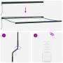 Toldo retráctil aluminio y tela gris antracita y blanco 4x3 m
