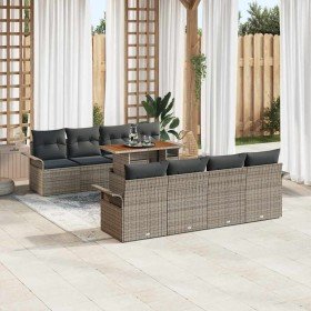 Conjunto de sofá de jardín 7 pcs Gris 100 x 55 x 73 cm