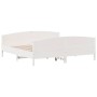 Estructura de cama sin colchón madera maciza blanca 200x200 cm