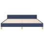 Bed frame with blue fabric headboard 180x200 cm by vidaXL, Beds and slatted bases - Ref: Foro24-3125403, Price: 240,11 €, Dis...